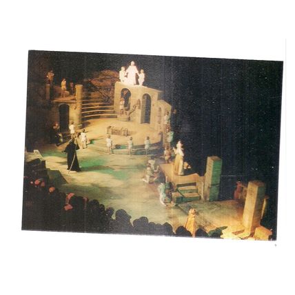 PORTHCURNO, MINACK THEATRE, CORNWALL unused postcard Tempest Woodland Theatre =