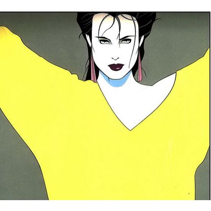 Orig 80s Patrick Nagel Print Poster Woman Disco Playboy Pinup Sexy Wall Art gift
