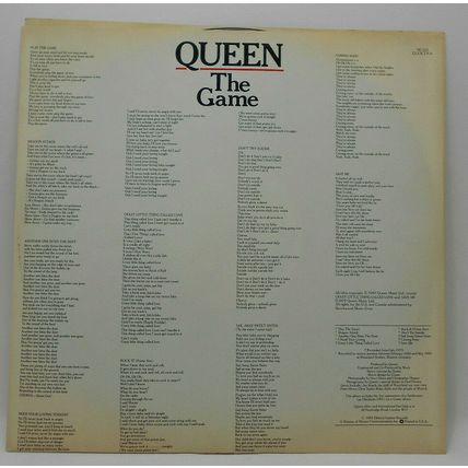 Queen The Game Original LP Vinyl Record Album (P2)