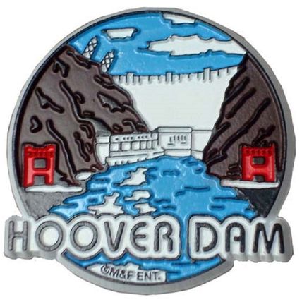 Hoover Dam Round Fridge Magnet