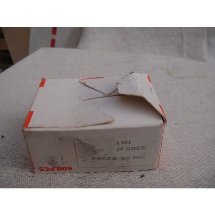 3300 pF 100V Plate Ceramic Capacitors 500 pcs NOS - Great Decoupling Capacitors