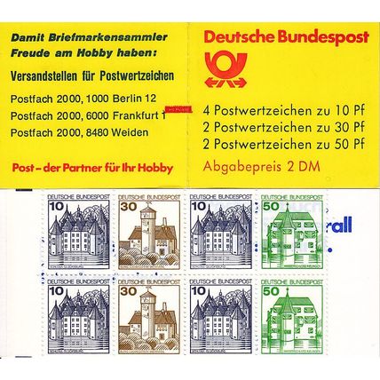 GERMANY BUND [Markenheft] MiNr 22 ad K2 ( **/mnh ) [01] Zählbalken