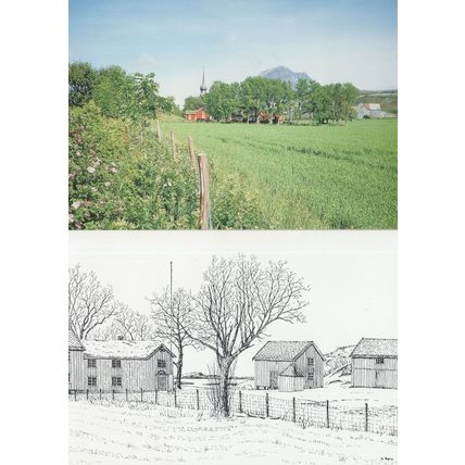 Alstahaug Bygdetun Norway 2x Postcard s