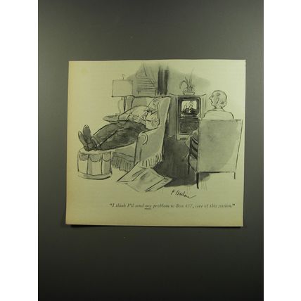 1952 Cartoon by Perry Barlow - I think I'll send my problem to Box 437