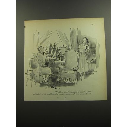 1952 Cartoon by Perry Barlow - It's George, Mother