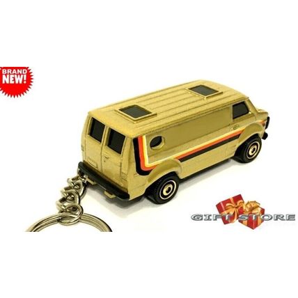 RARE KEY CHAIN GOLD CHEVY HIPPY VAN G10/20 CHEVROLET CUSTOM Ltd GREAT GIFT