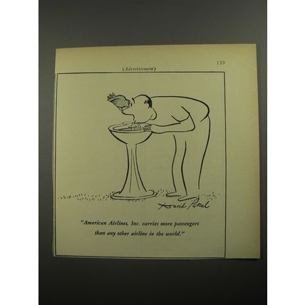 1956 American Airlines Advertisement - Water Fountain