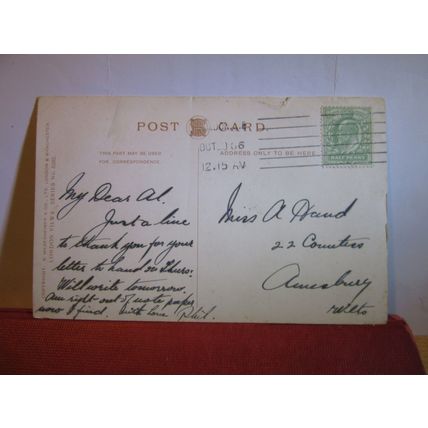 NATURAL HISTORY MUSEUM, SOUTH KENSINGTONLONDON used antique postcard 1906 pm #