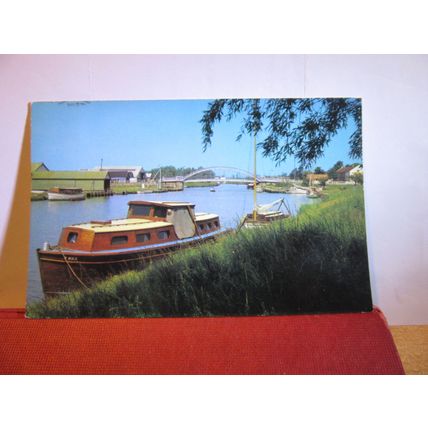 ST. OLAVES BRIDGE, NORFOLK BROADS used postcard 1970s #