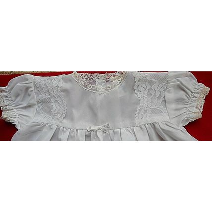 Vintage White Baby Dress Embellished with Lace by Small Talk