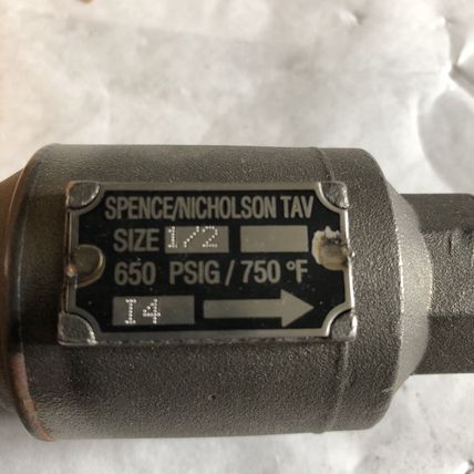 NEW 1/2” NPT SPENCE/NICHOLSON TAV,ED