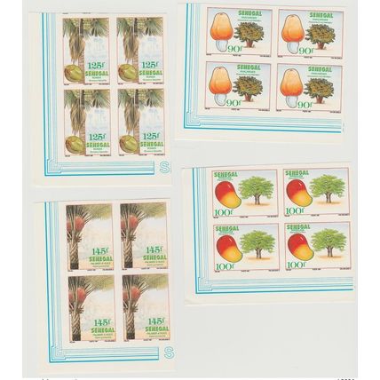 Sénégal 1991 Non dentelés Imperf Arbres fruitiers Trees Bäume Früchte Fruits
