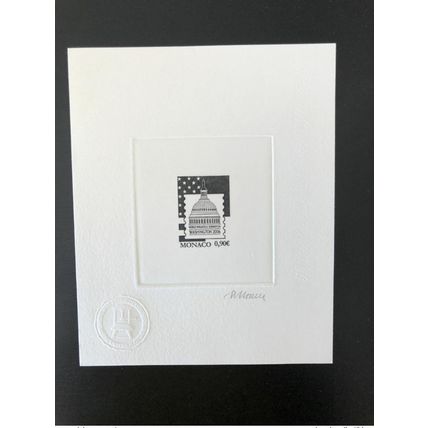 Monaco 2006 YT 2545 Epreuve d'artiste Washington Philatelic Capitol Mörck noir