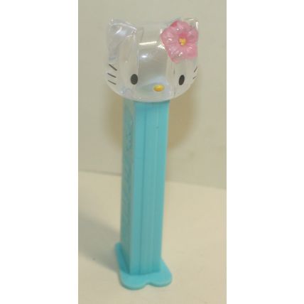 2007 Pez Crystal Hello Kitty with Pink Flower Candy Dispenser