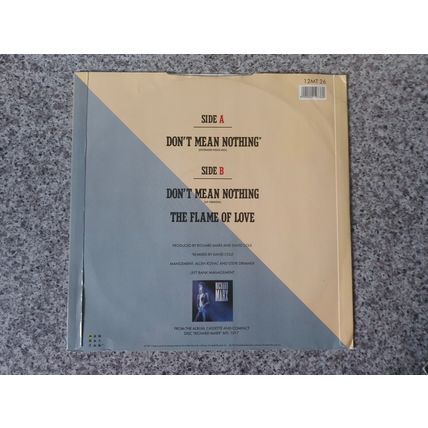 Richard Marx – Don't Mean Nothing (12" Extended Rock Mix) (12MT26) (12" Single)