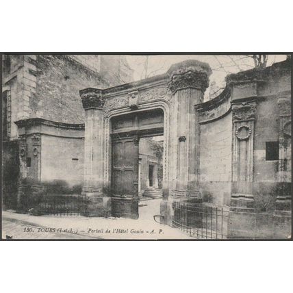 Portail de l'Hôtel Gouin, Tours, c.1910 - Papeghin CPA