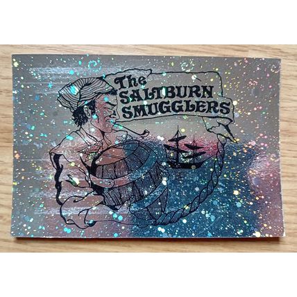POSTCARD: TEESSIDE - SALTBURN SMUGGLERS, GLITTER CARD: 1990s