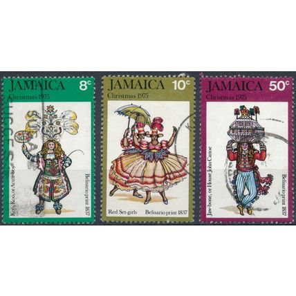 Christmas: 3 Values - Jamaica 1975 - F H - SG 406/7 & 409