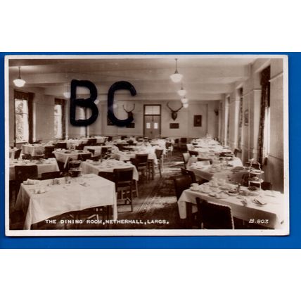 Postcard Dining Room Netherall House Largs North Ayrshire Nr Routenburn Fairlie