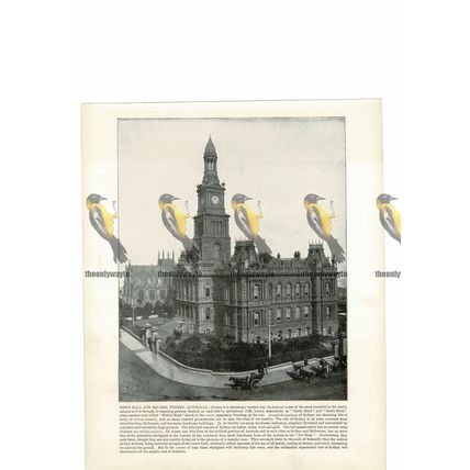 Town Hall & Square, Sydney, Australia, Book Illustration (Print), 1899