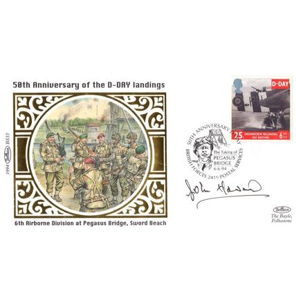Major John Howard D-Day Landings Benham WW2 Pegasus Bridge Hand Signed FDC