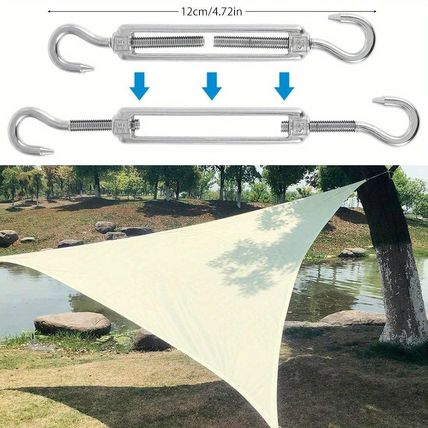 Garden Sun Shade Sail Fixing Kit – Stainless Steel Canopy Awning Hardware Repair