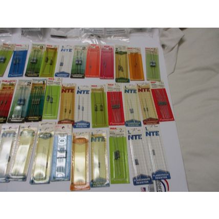 Vintage Lot of 60 Packets Resistors NTE,ECG, RCA,SK Factory Sealed