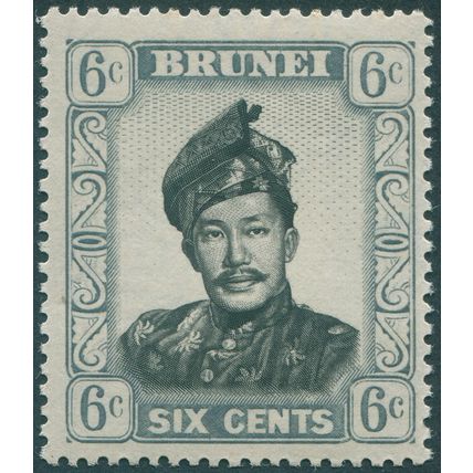 Brunei 1952 6c. black & grey SG104 MNH