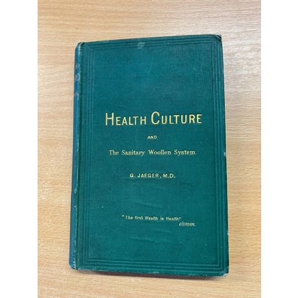 1886 "HEALTH CULTURE" 1ST EDITION GUSTAV JAEGER SMALL ANTIQUE HARDBACK BOOK (P3)