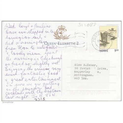 Cunard Queen Elizabeth II Ocean Liner Postcard (S11088)