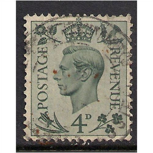GB 1938 KGV1 4d Grey Green Stamp SG 468.(D453 )
