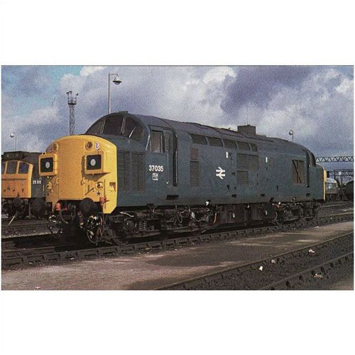 Railway Postcard BR Class 37 37035 CREWE 1979 ex-works Diesel Loco