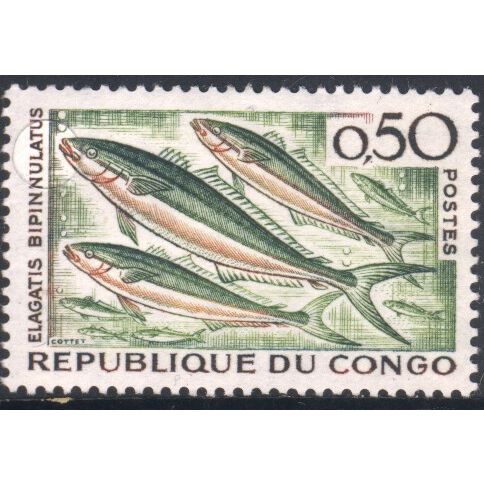Congo stamps (Brazzaville) 1961 - SG650 - 50c multi - Rainbow Runner - MH
