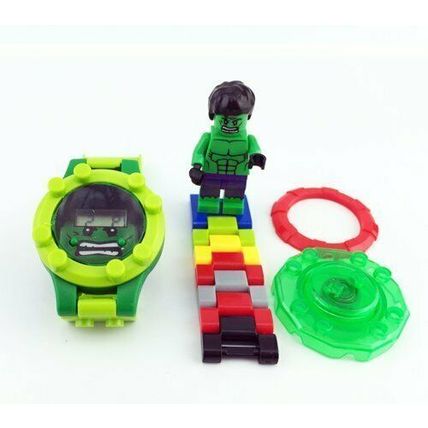 Marvel 360° Rotary Kid Building Block Self Assembly Children DIY Wrist Watch UK
