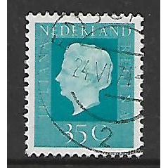 NETHERLANDS 1969 35c BLUE QUEEN JULIANA SG 1070a FINE USED#2