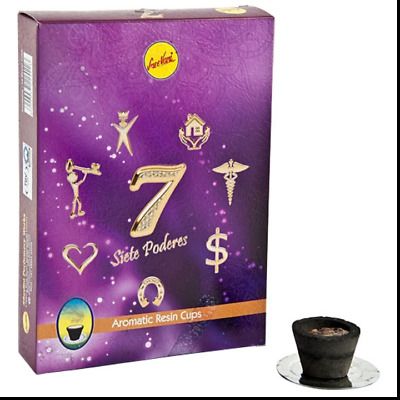 7 Powers Natural Resin Incense Cup, 12 Cup Box, Sree Vani