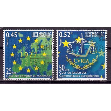 Luxemburg mi 1562,1563 Europa gestempeld