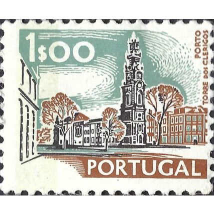 PORTUGAL, Torre dos Clerigos, Porto, brown 1972, 1Esc