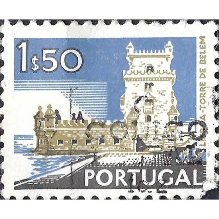 PORTUGAL, Belem Tower, Lisbon, blue 1972, 1.50Esc