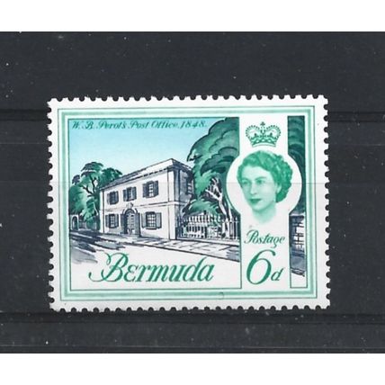 Bermuda.SG168 6d Perot's Post Office,1848.Mounted Mint.Mar25