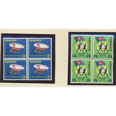 Jamaica Stamps Scott #242 To 243, Mint Never Hinged, Blocks of 4
