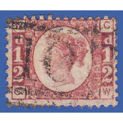 GB QV 1870 1/2d ROSE PLATE 5 CW SG49 GU