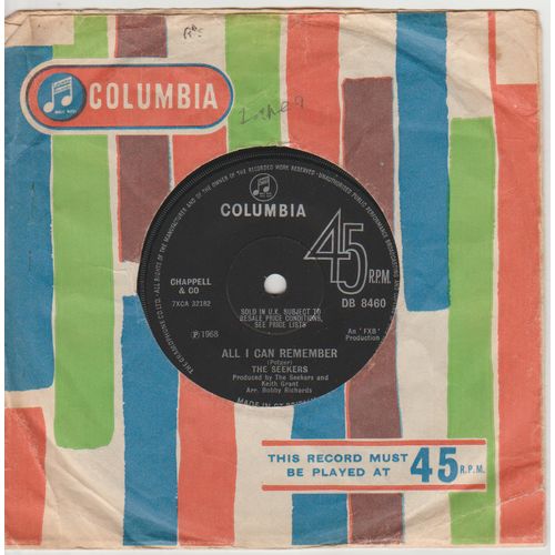 All I Can Remember / Love is Kind 1968 The Seekers on Columbia label