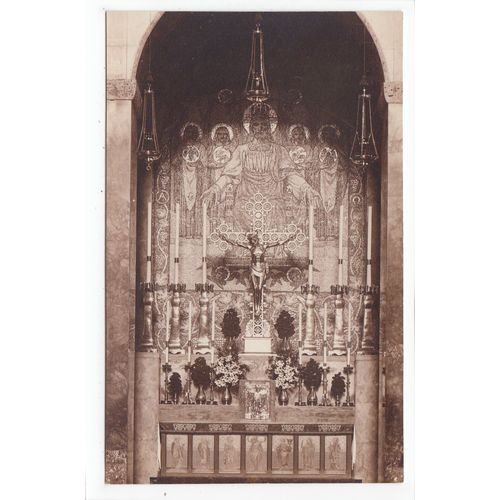 St Bartholomew's Church Interior Brighton East Sussex Postcard B18
