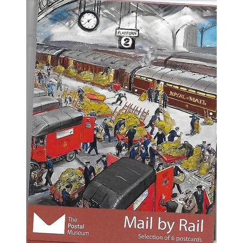 TPM1/5: Postal Museum: Mail by Rail: Set of 6 Postcards.