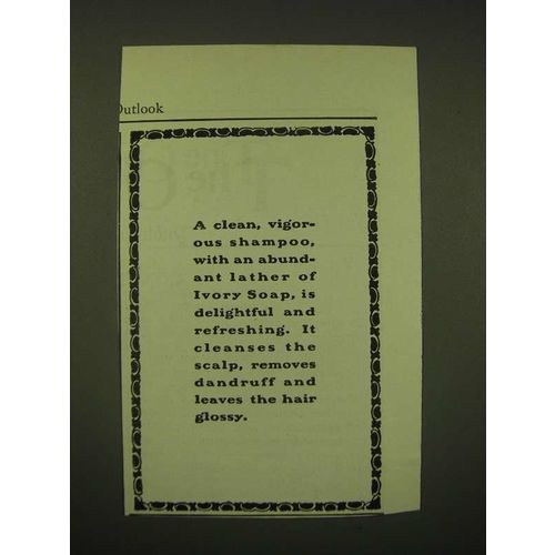 1902 Ivory Soap Ad - A clean, vigorous shampoo, with an abundant lather
