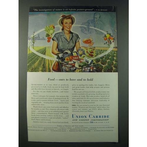 1948 Union Carbide Ad - Food Ours to Have and to Hold