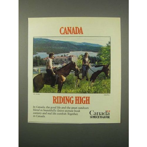1980 Canada Tourism Ad - Riding High, St. Jovite Quebec