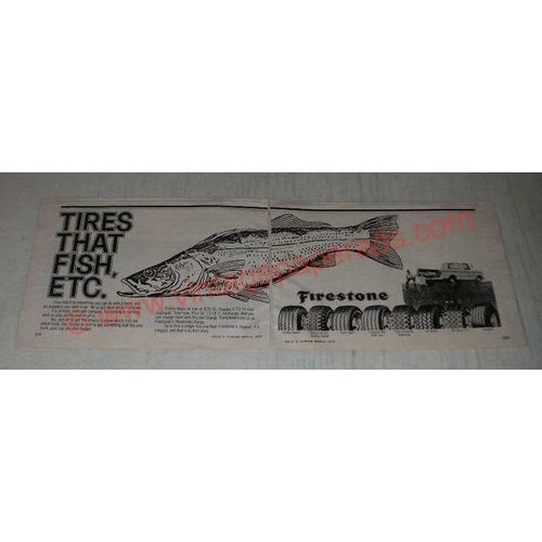 1978 Firestone Tires Ad - Tires that fish, etc.
