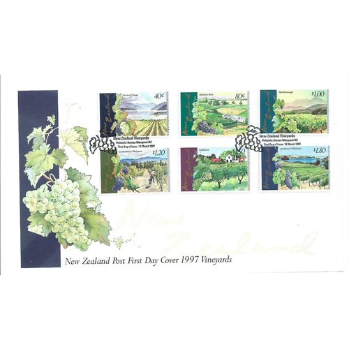 new zealand stamps fdc vineyards sg2057 sg 2057 vfu